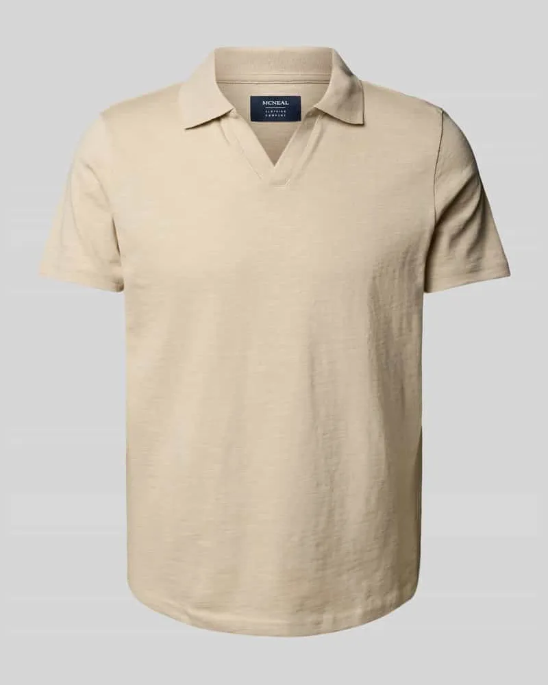 McNeal Poloshirt mit V-Ausschnitt Beige