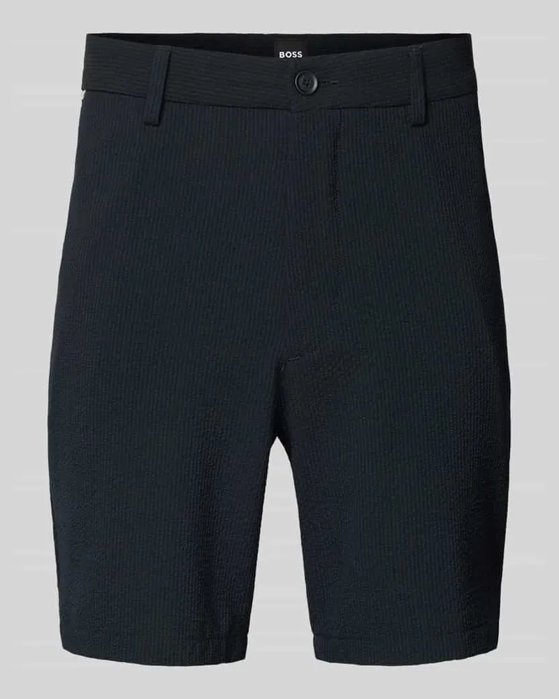 HUGO BOSS Regular Fit Bermudas mit Viskose-Anteil Modell 'KANE1 Marine