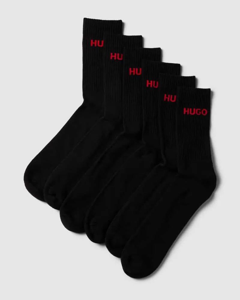 HUGO BOSS Socken mit Label-Print im 6er-Pack 