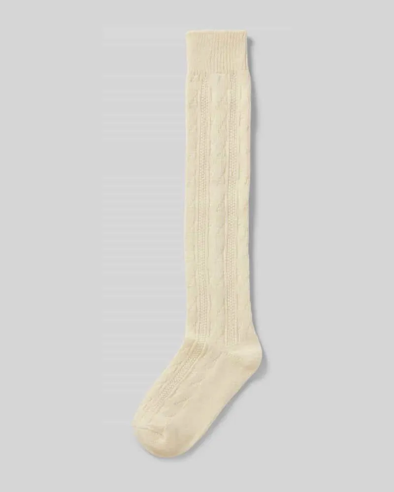 Camano Socken mit geripptem Abschluss Offwhite