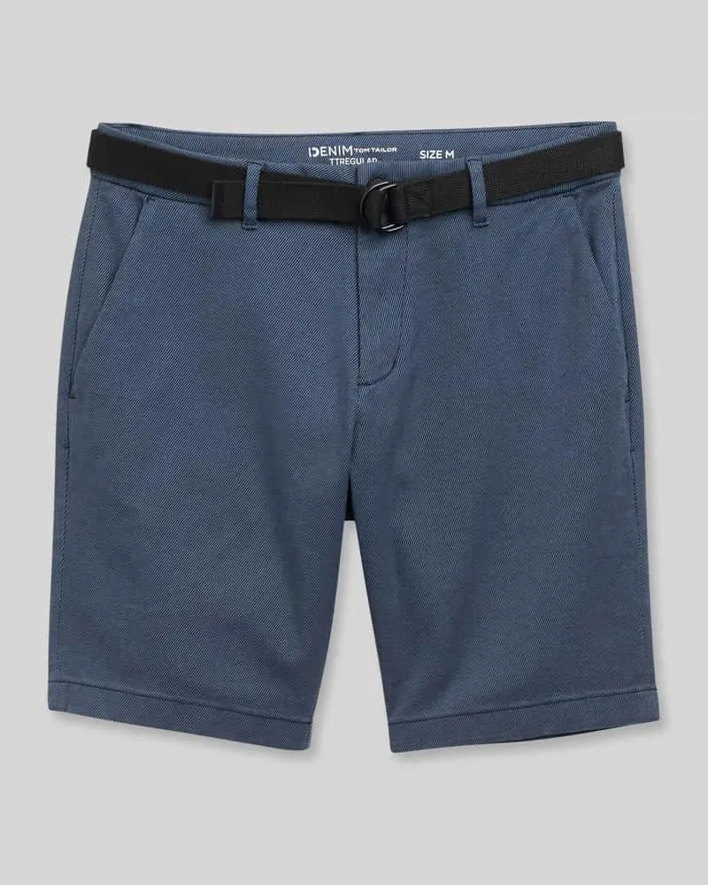 Tom Tailor Regular Fit Chinoshorts aus Baumwoll-Mix Marine