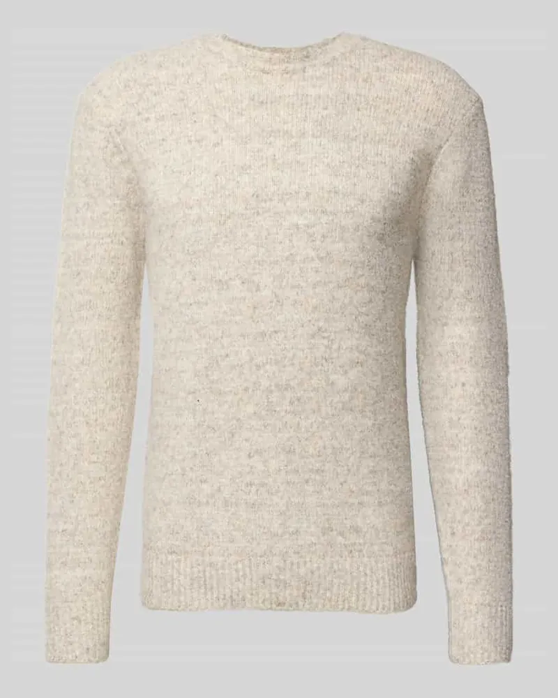 Only & Sons Regular Fit Strickpullover mit Woll-Anteil Modell 'BAY Beige