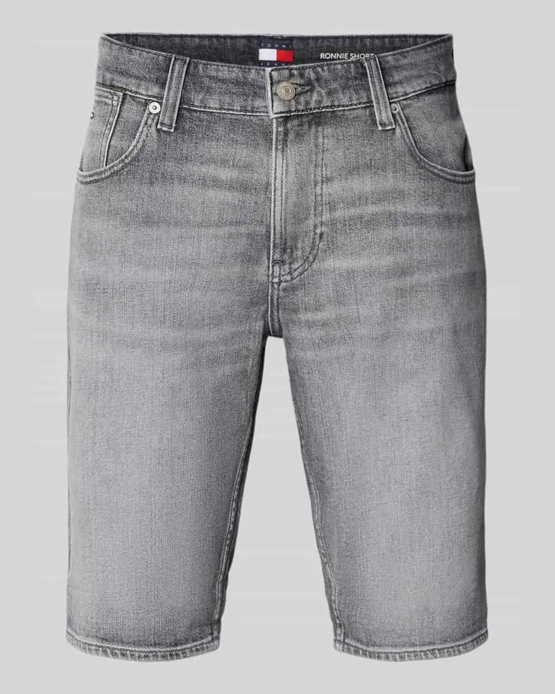 Tommy Hilfiger Regular Fit Jeansshorts aus Baumwoll-Mix Mittelgrau