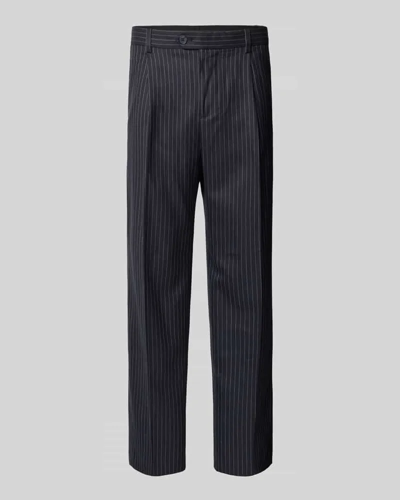 Selected Homme Weite Hose aus Woll-Mix Modell '220-LOOSE OTTO LANO PL Marine
