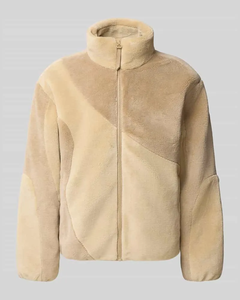 Only & Sons Fleecejacke mit Stehkragen Beige