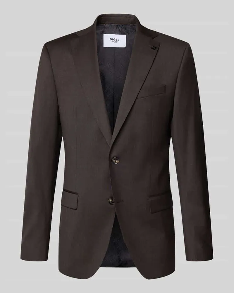 Digel Slim Fit 2-Knopf-Sakko mit Pattentaschen Modell 'Move Alesso Dunkelbraun