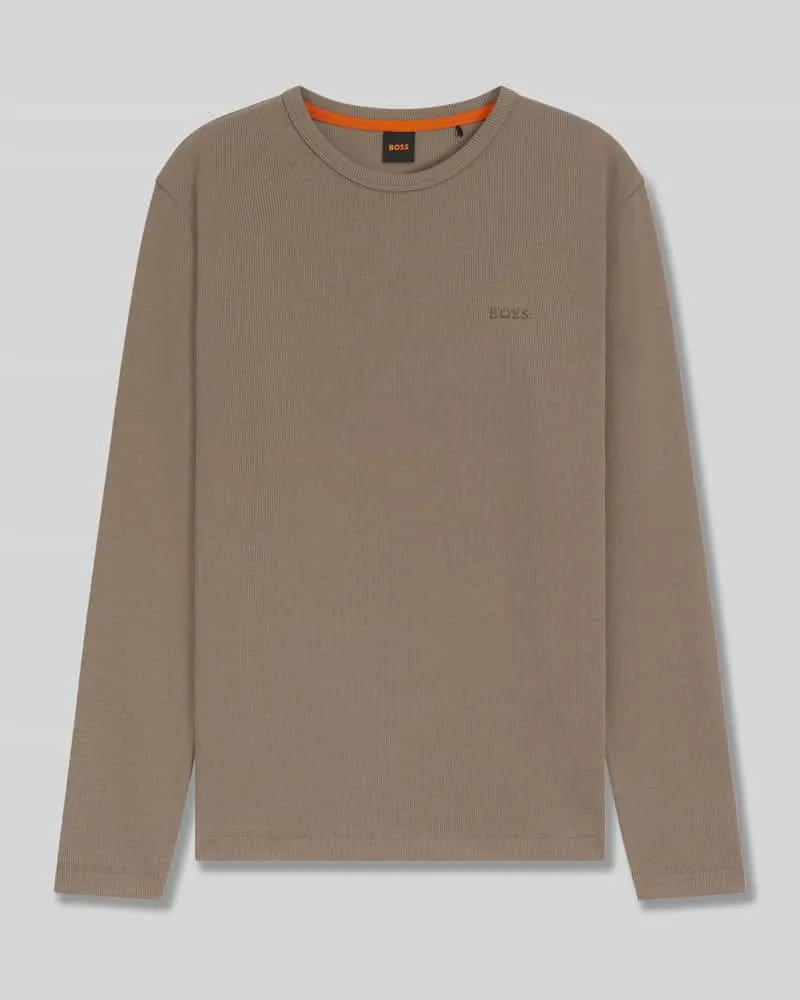 HUGO BOSS Regular Fit Longsleeve mit Waffelstruktur Modell 'TEMPESTO 
