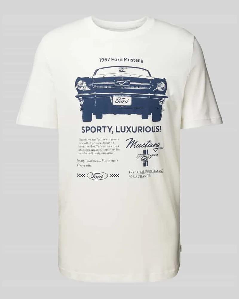 S.Oliver Regular Fit T-Shirt aus reiner Baumwolle mit Ford®-Print 