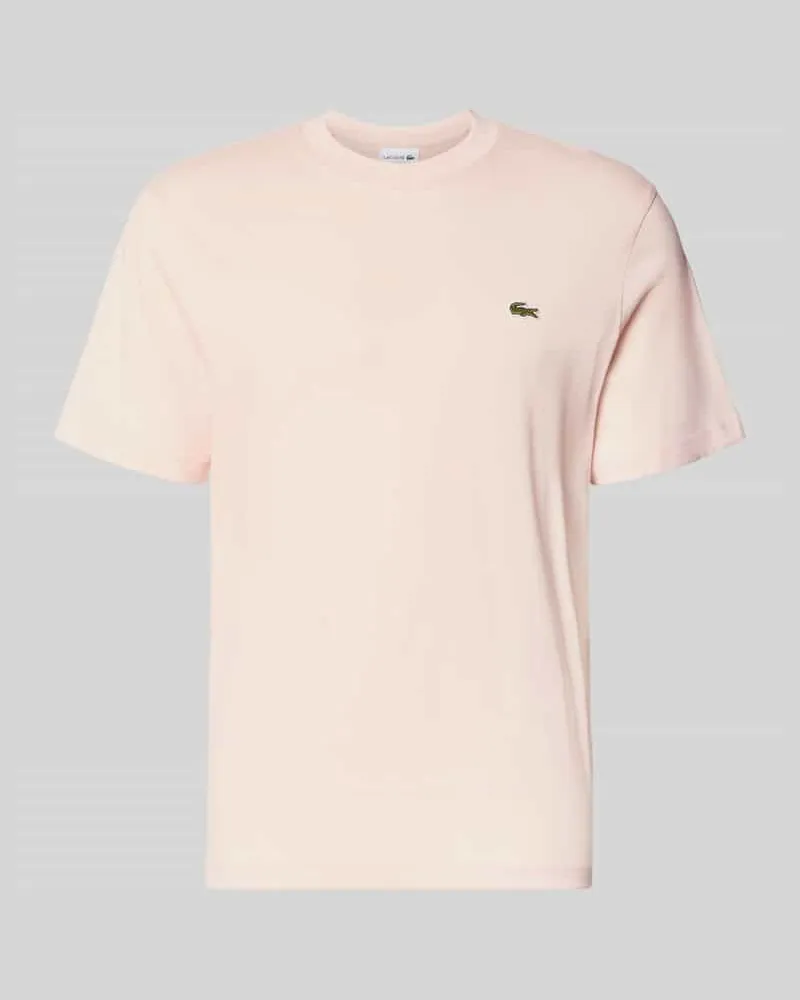 Lacoste Regular Fit T-Shirt aus reiner Baumwolle Hellrosa