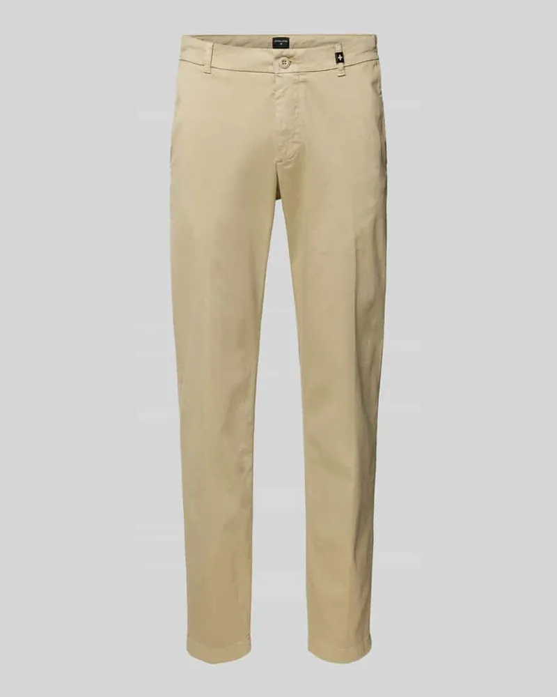 Strellson Slim Fit Chino mit Logo-Applikation Modell 'Tius Beige