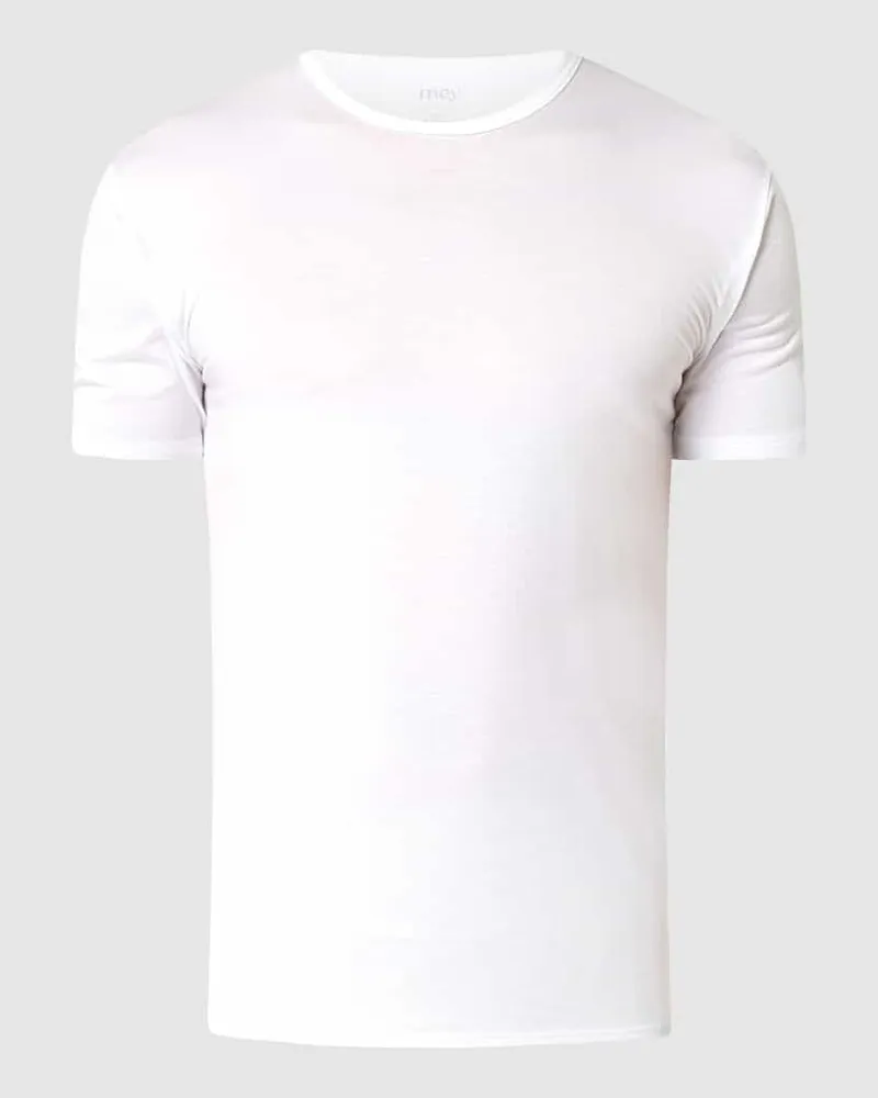 Mey T-Shirt mit geripptem Rundhalsausschnitt 