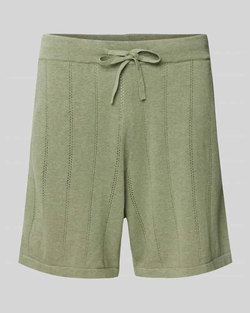 colours & sons Regular Fit Shorts mit Leinen-Anteil Gruen