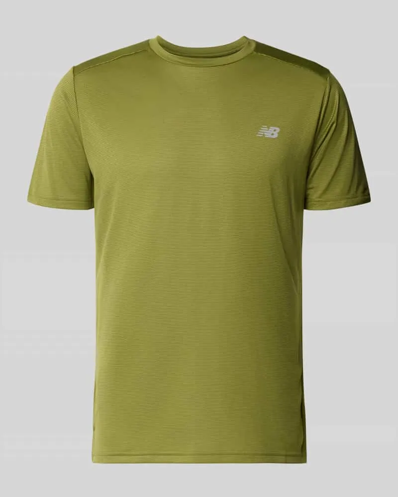 New Balance T-Shirt mit Label-Print Modell 'ESSENTIAL Gruen