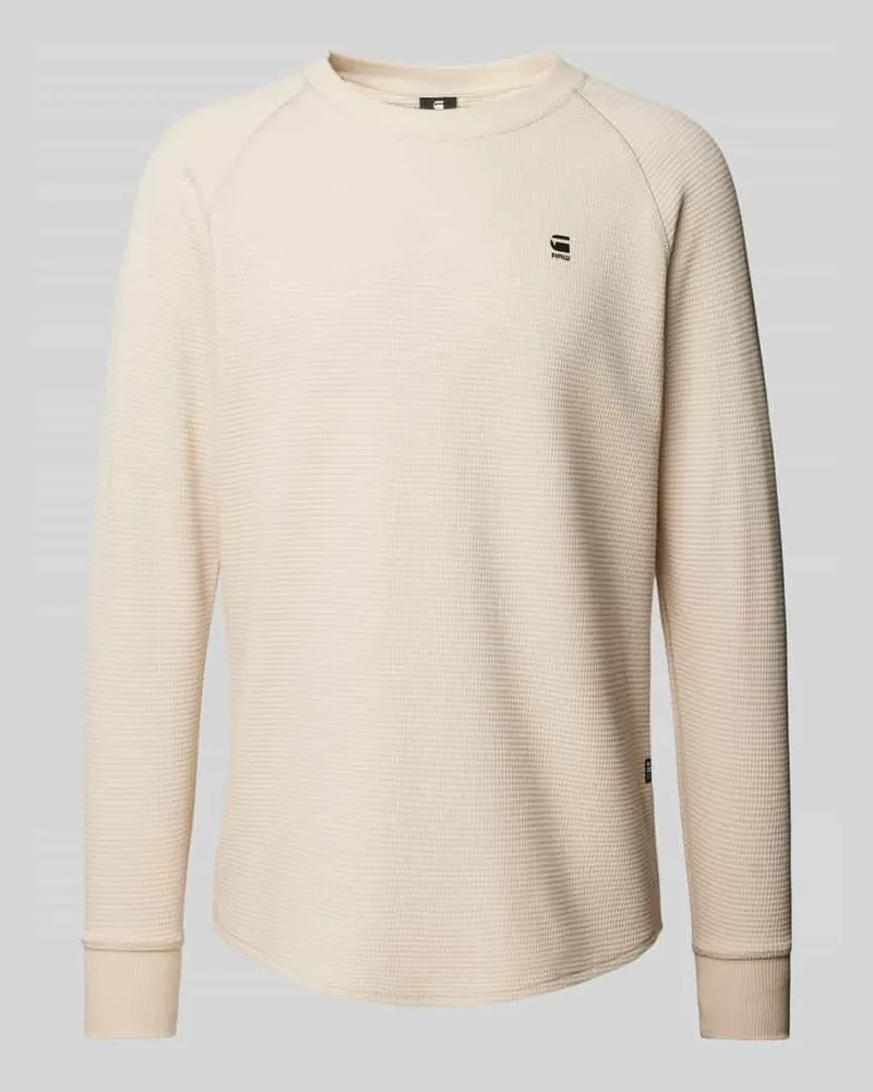 G-STAR RAW Longsleeve mit Label-Detail Modell 'Jirgi Offwhite