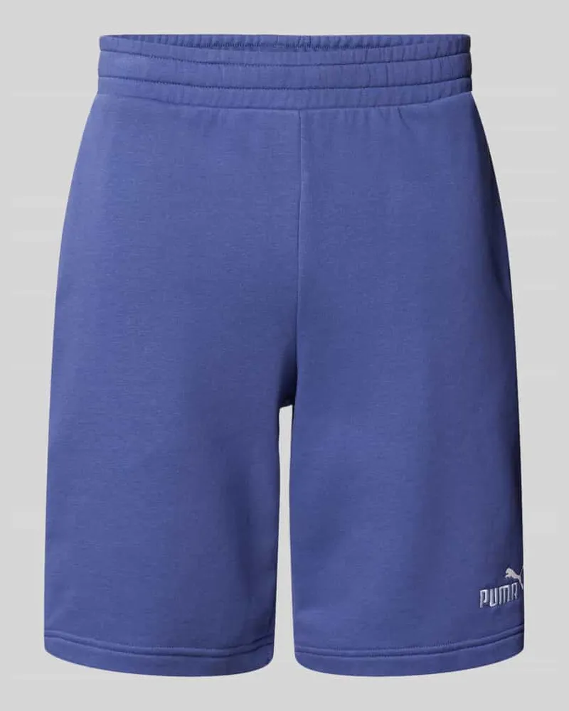 Puma Regular Fit Sweatshorts mit Label-Stitching Royal