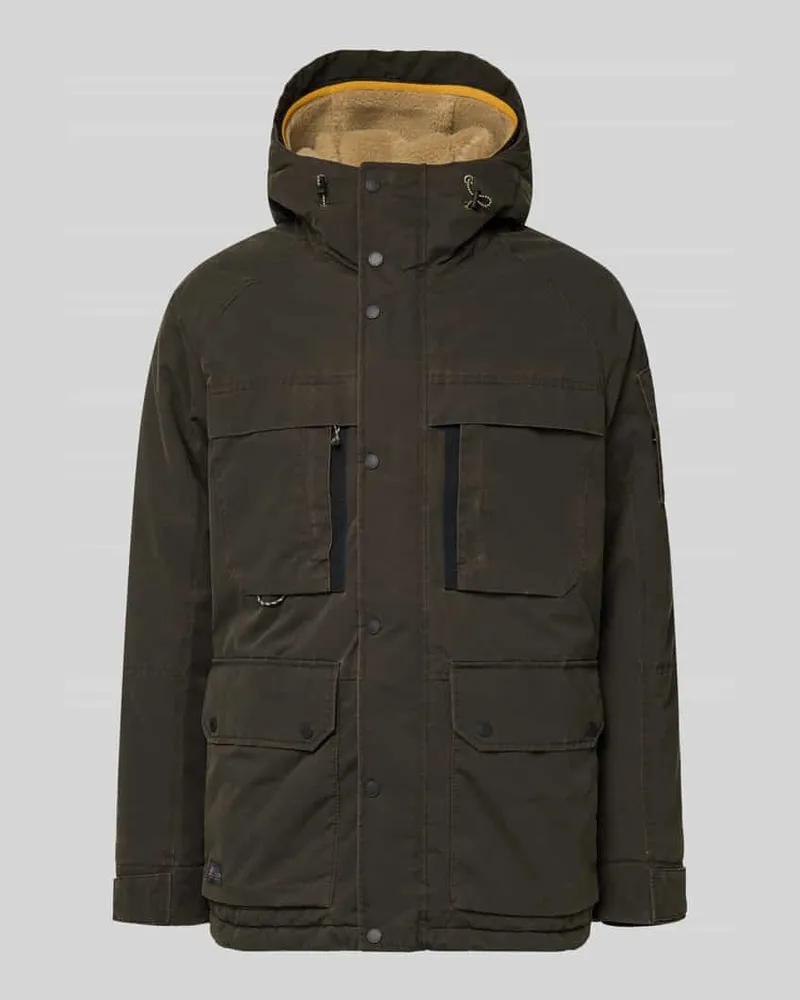 Camel Active Parka mit Kapuze Dunkelbraun