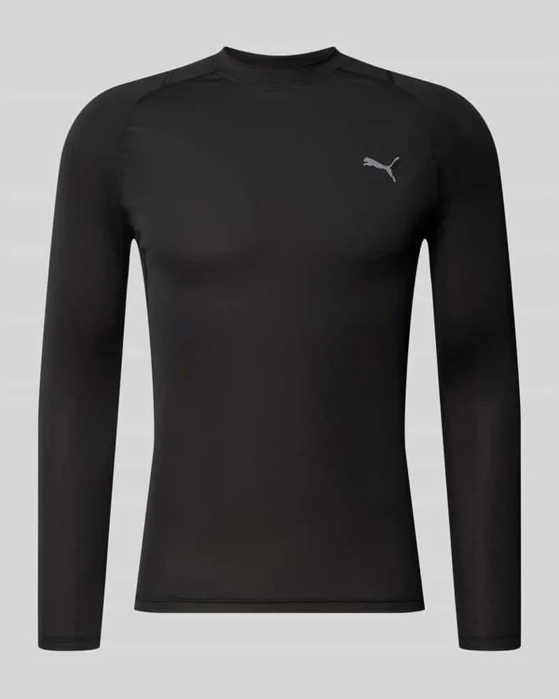 Puma Slim Fit Sport-T-Shirt mit Logo-Print Modell 'PWRMODE Black