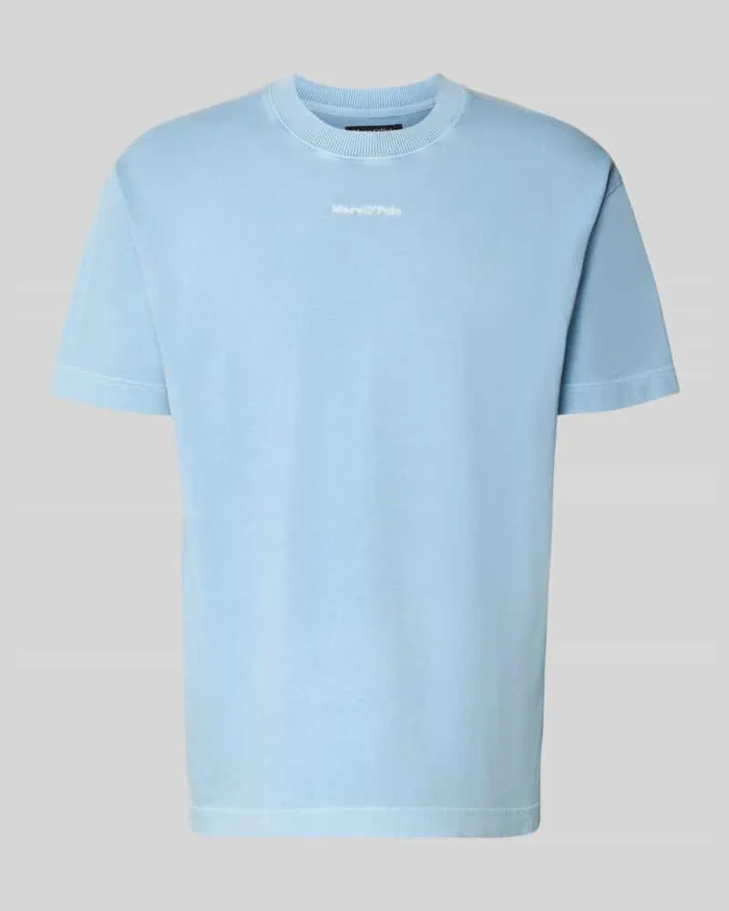 Marc O'Polo Relaxed Fit T-Shirt aus reiner Baumwolle Hellblau