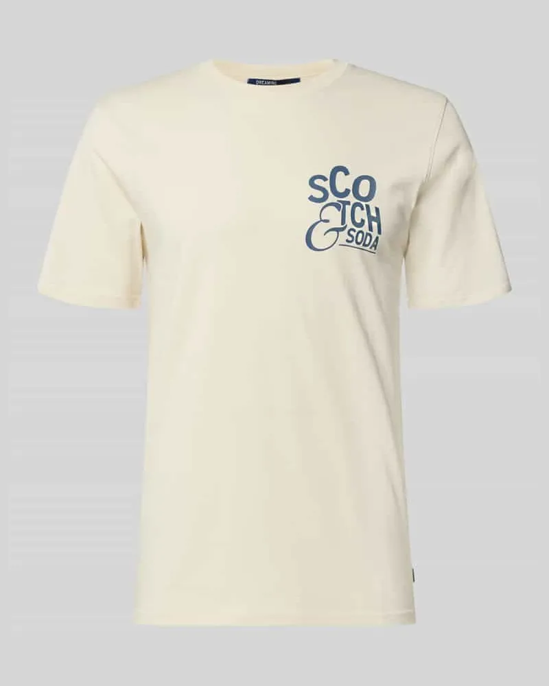 Scotch&Soda Regular Fit T-Shirt mit Logo-Print Sand