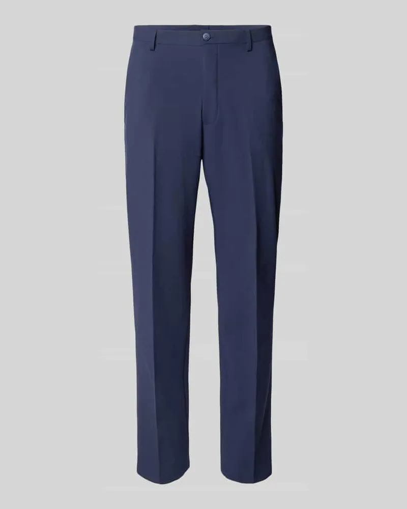 McNeal Slim Fit Anzughose mit Bügelfalten Marine