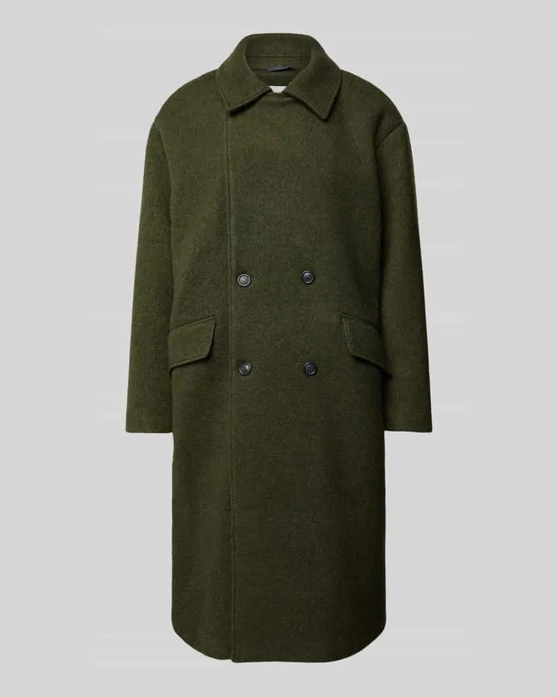 American Vintage Mantel aus Leinen-Mix mit Umlegekragen Modell 'BAZYBAY Schilf