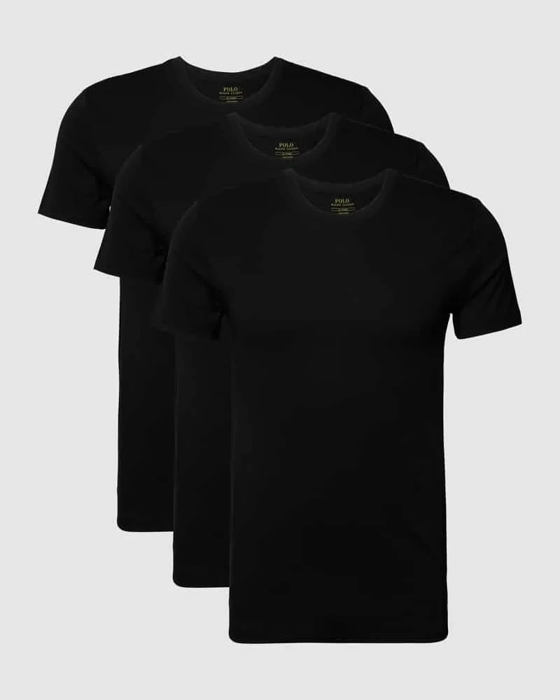 Ralph Lauren T-Shirt mit Logo-Stitching im 3er-Pack 