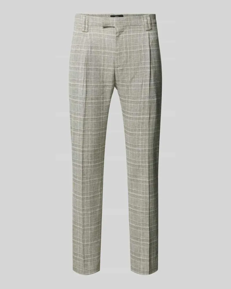 cinque Slim Fit Bundfaltenhose mit Leinen-Anteil Modell 'SAND Beige