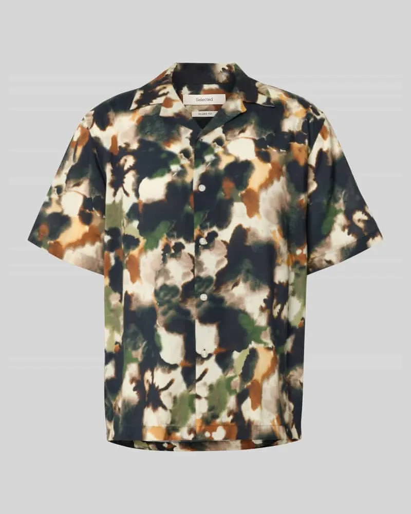 Selected Homme Relaxed Fit Freizeithemd aus Bio-Baumwoll-Modal-Mix Modell 'RELAXAIR Gruen