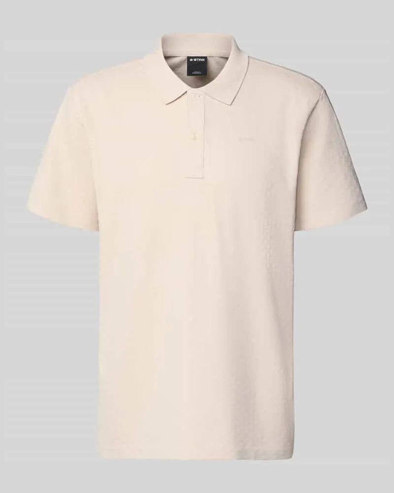 G-STAR RAW Regular Fit Poloshirt mit Logo Offwhite