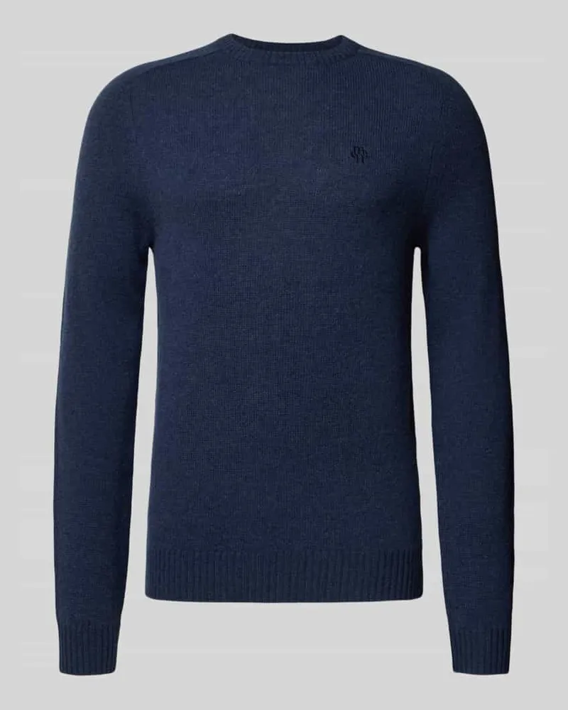 McNeal Strickpullover mit gerippten Abschlüssen Dunkelblau