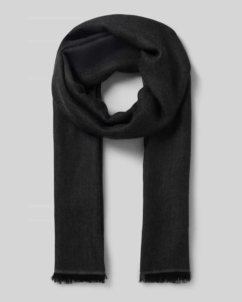 HUGO BOSS Schal mit Woll-Anteil Modell 'ERYK_70*180 Black