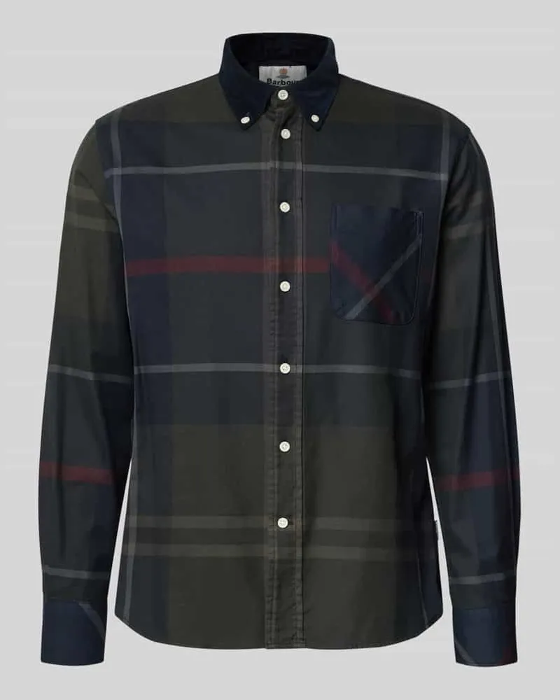 Barbour Regular Fit Freizeithemd aus reiner Baumwolle Oliv