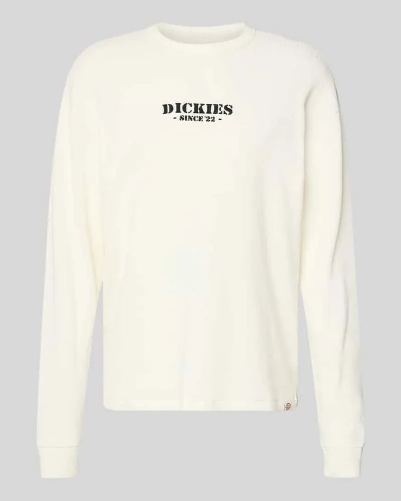 Dickies Longsleeve mit Label-Stitching und Rundhalsausschnitt 