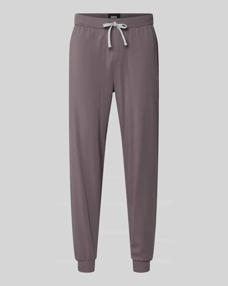HUGO BOSS Regular Fit Sweatpants aus Baumwoll-Mix Taupe