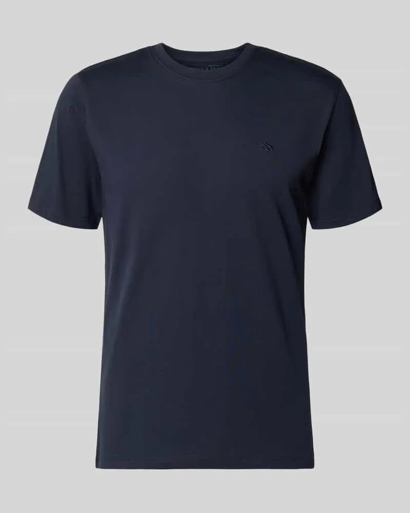 Scotch&Soda T-Shirt mit Label-Stitching und Rundhalsausschnitt Marine