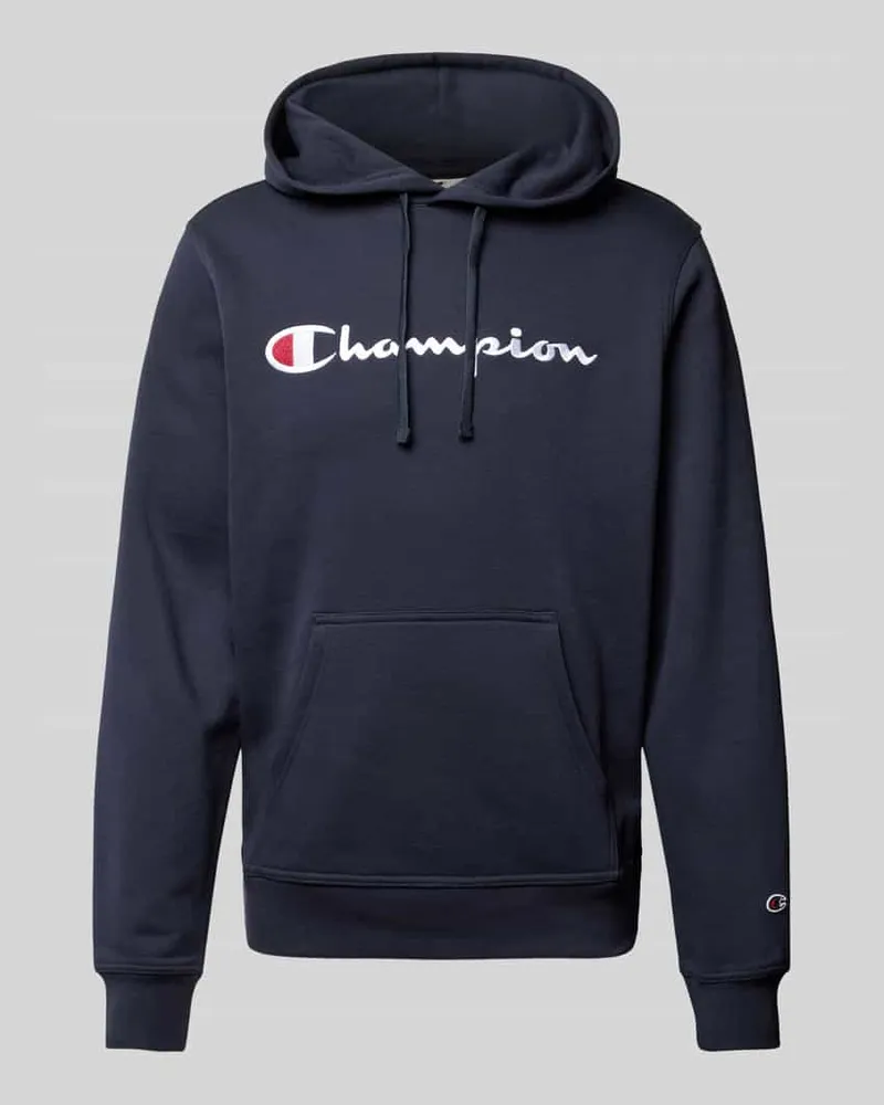 Champion Hoodie mit Label-Stitching Marine