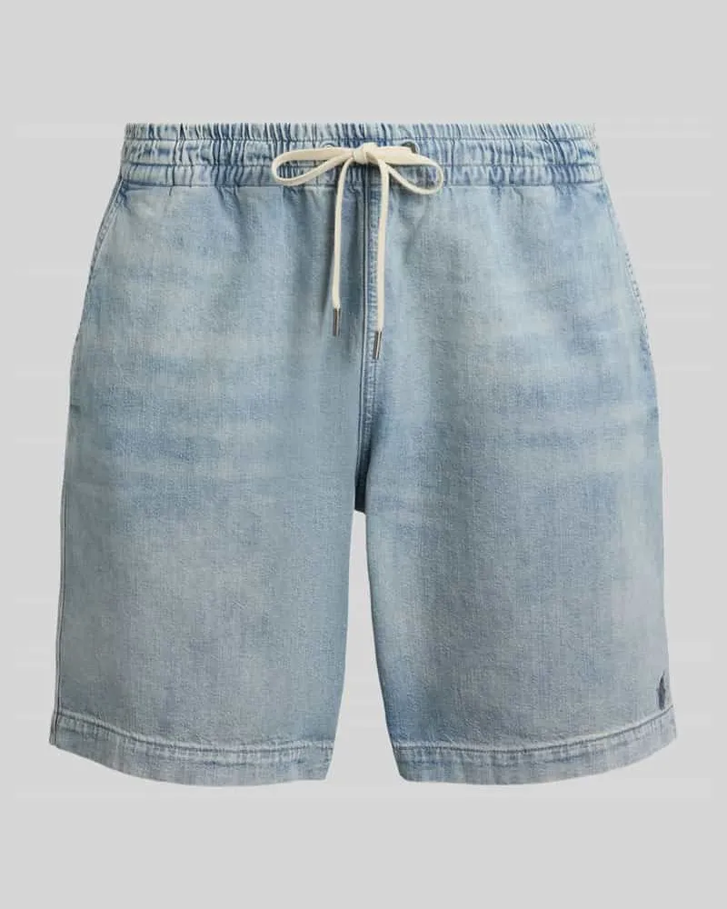 Ralph Lauren Regular Fit Jeansshorts mit Tunnelzug Hellblau