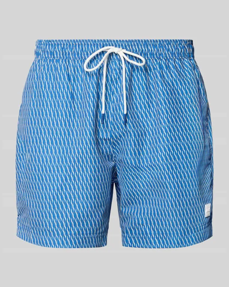 HUGO BOSS Badehose mit Allover-Muster Modell 'VIBE Bleu