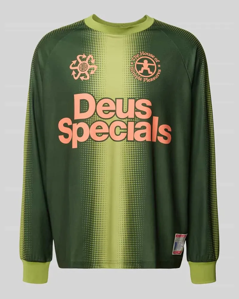 Deus Ex Machina Trikot mit Label-Print und Rundhalsausschnitt Gruen
