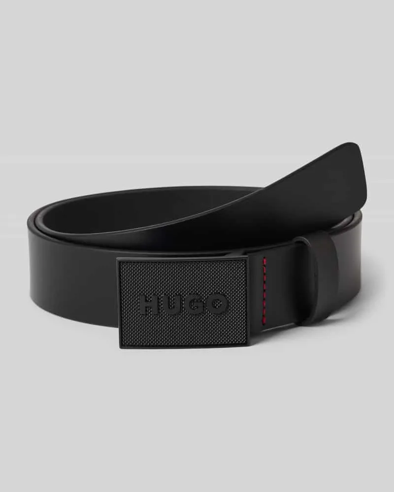 HUGO BOSS Gürtel aus echtem Büffelleder Modell 'GETHON Black