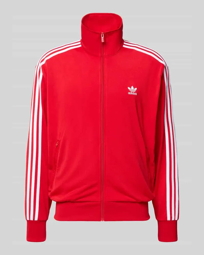 adidas Sweatjacke mit Stehkragen Rot