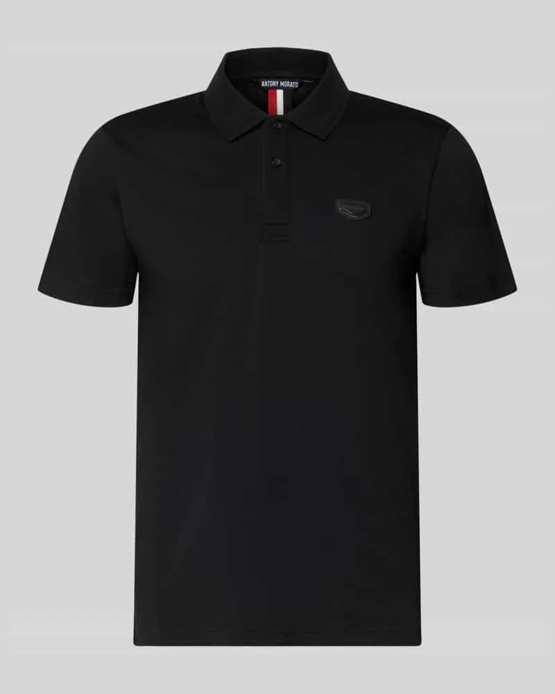 Antony Morato Slim Fit Polo-Shirt mit Logo-Applikation Black