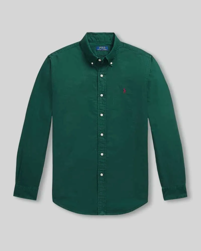 Ralph Lauren Custom Fit Freizeithemd aus reiner Baumwolle Dunkelgruen