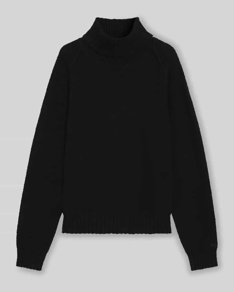 HUGO BOSS Regular Fit Rollkragenpullover aus Baumwoll-Mix Modell 'SAN RUDI Black