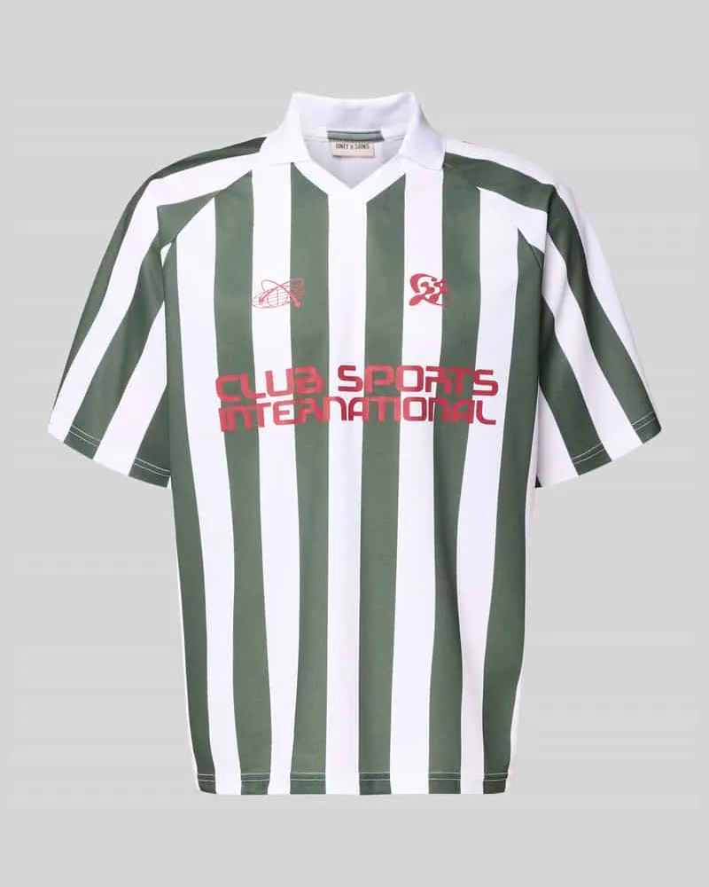 Only & Sons Loose Fit Poloshirt mit Motiv-Print Modell 'ZIDAN Weiss