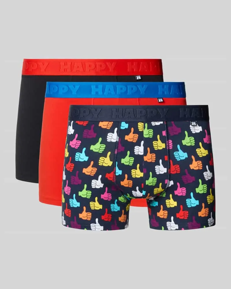 Happy Socks Trunks mit elastischem Bund im 3er-Pack Black