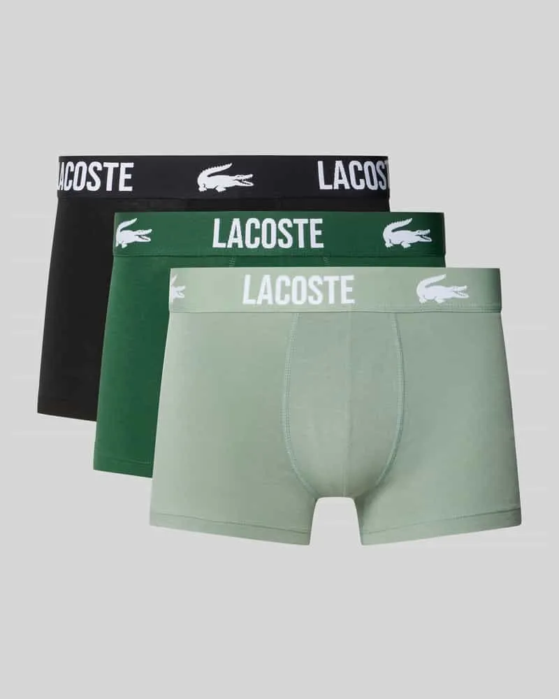 Lacoste Trunk aus Baumwoll-Mix im 3er-Pack Gruen