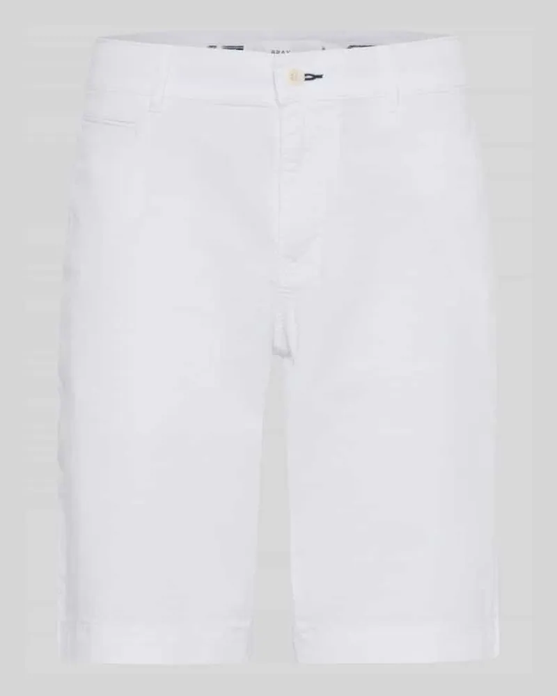 Brax Regular Fit Bermuda aus Baumwoll-Mix Weiss