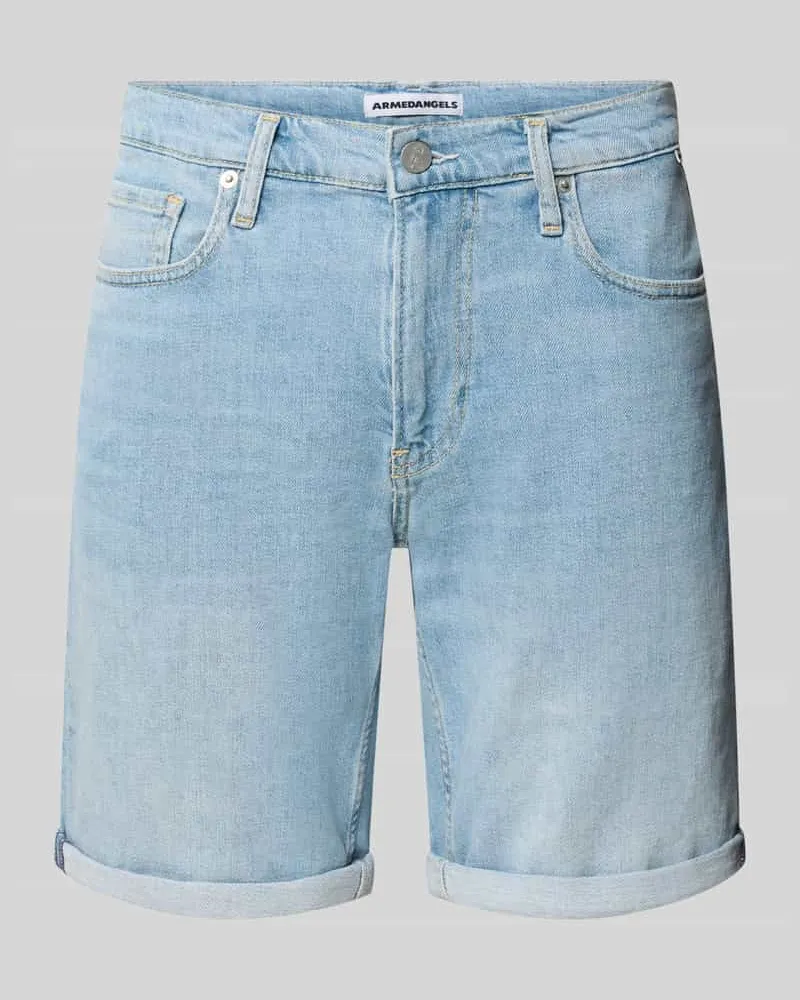 Armedangels Slim Fit Jeansshorts aus Baumwoll-Mix Modell 'NAAILO Hellblau
