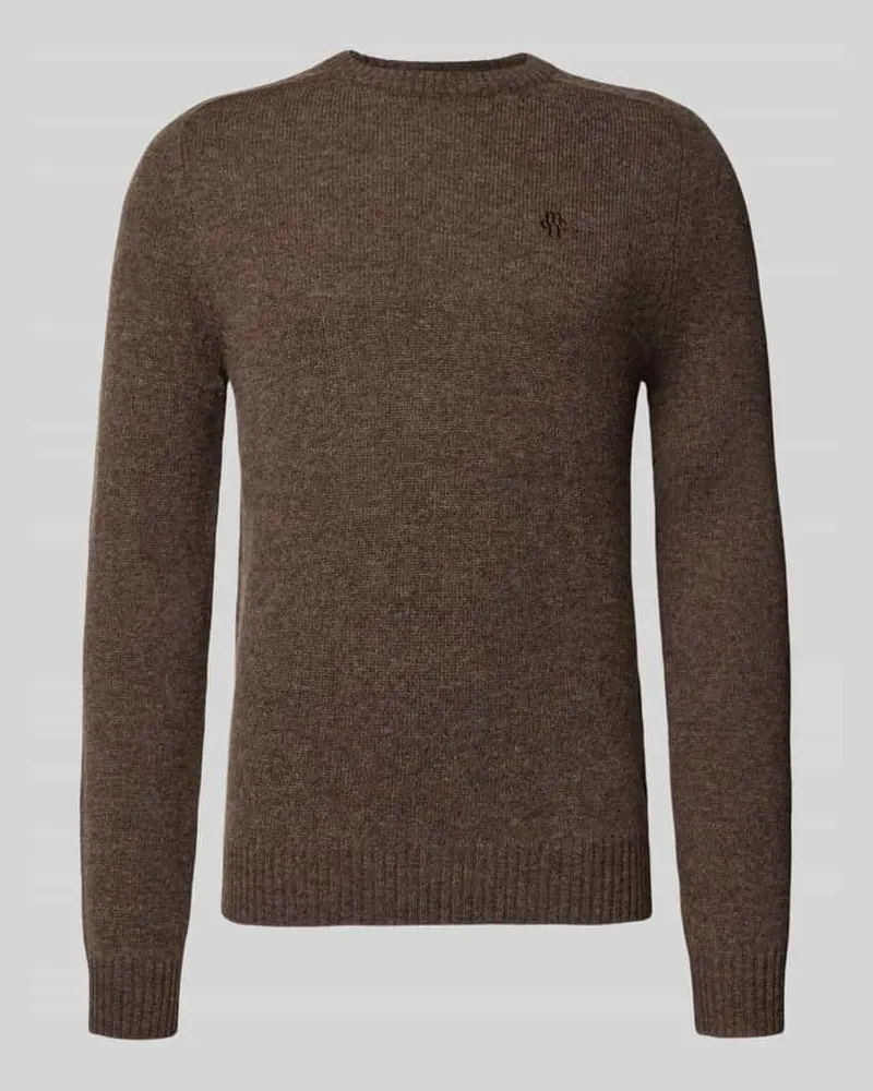 McNeal Strickpullover mit gerippten Abschlüssen Schoko